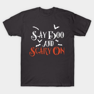 Say Boo And Scary On Halloween Shirt – Scary Halloween tee T-Shirt